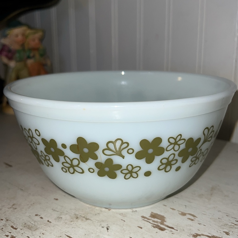 Pyrex Spring blossoms Crazy Daisy mixing bowl set 401 402 403 404 - Picture 7 of 16